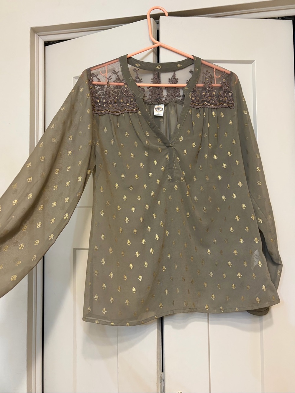 Bila ornate sheer blouse